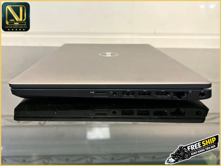 Cạnh phải Laptop Dell Latitude 5400 cũ với đầy đủ cổng HDMI, mạng LAN, USB 3.1 và khe thẻ nhớ SD tại Laptop Nhật Linh.