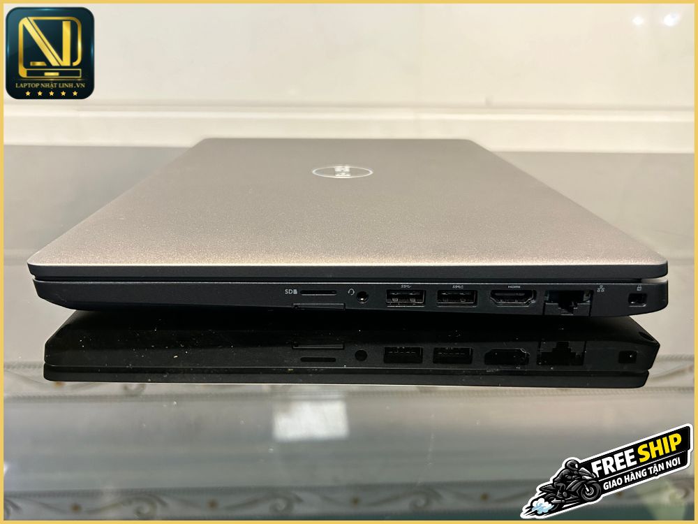 Cạnh phải Laptop Dell Latitude 5400 cũ với đầy đủ cổng HDMI, mạng LAN, USB 3.1 và khe thẻ nhớ SD tại Laptop Nhật Linh.