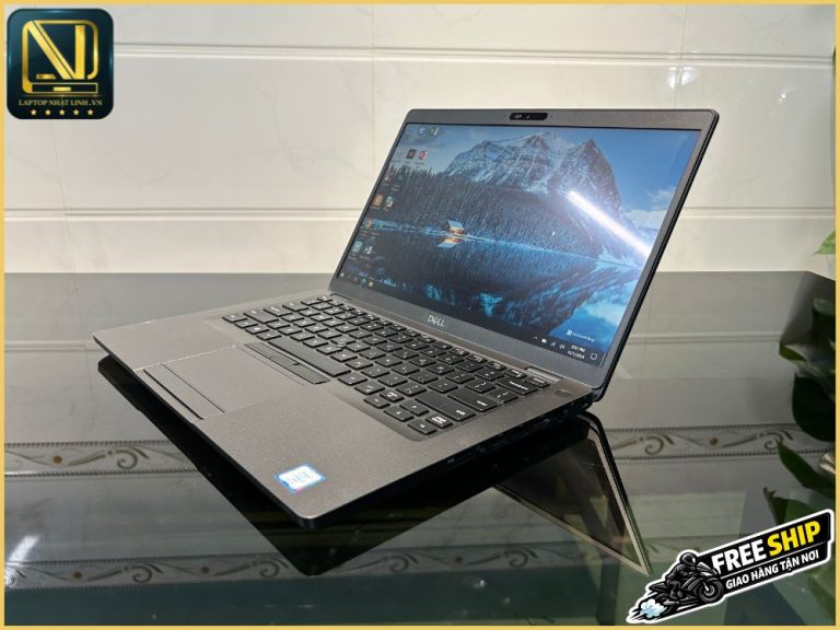 Góc nghiêng Laptop Dell Latitude 5400 cũ, hiển thị màn hình HD/Full HD sắc nét và bàn phím độ nảy tốt tại Laptop Nhật Linh.