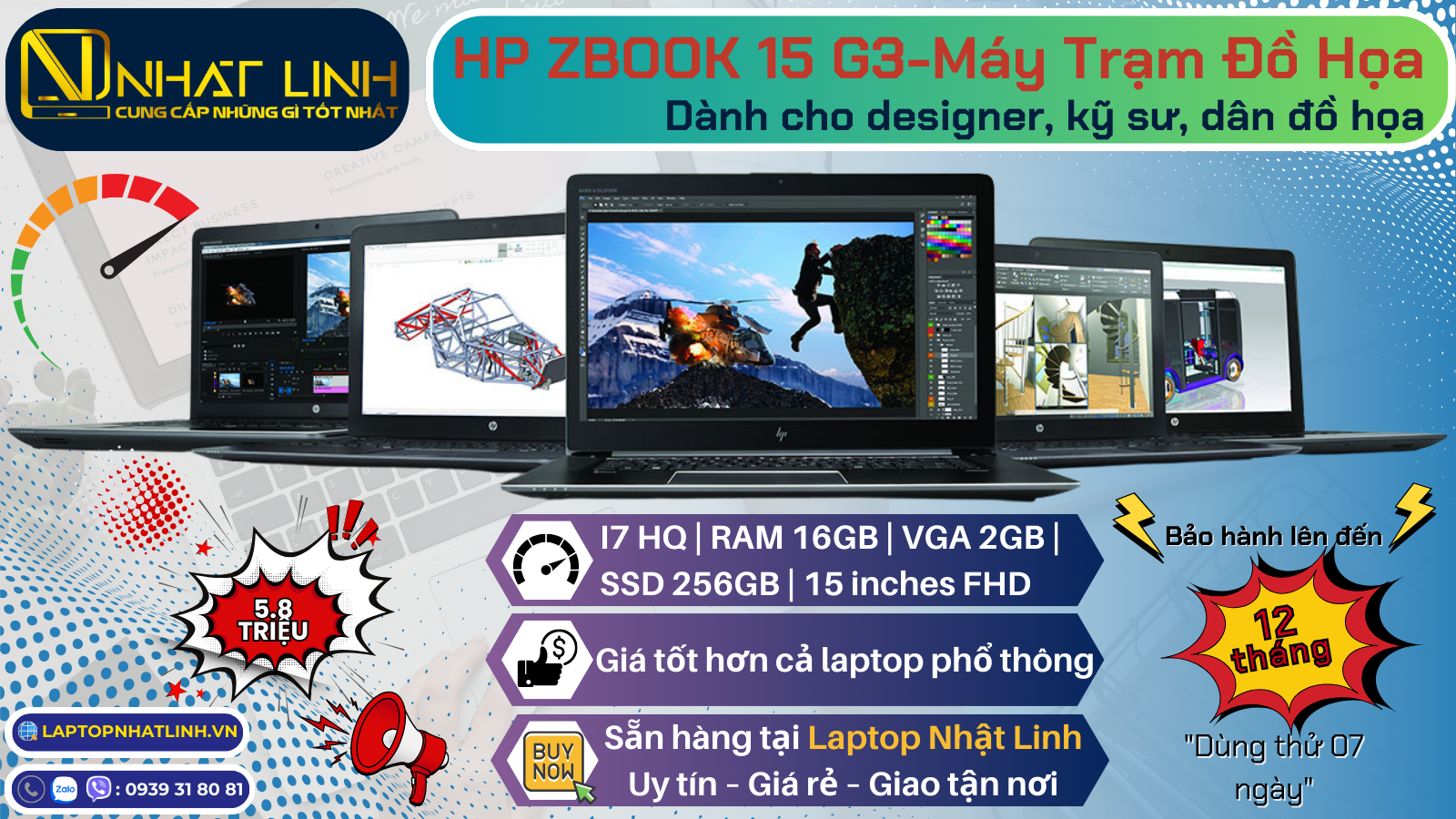 Laptop HP ZBook 15 G3 giá rẻ cho đồ họa Laptop HP ZBook 15 G3 giá rẻ cho đồ họa