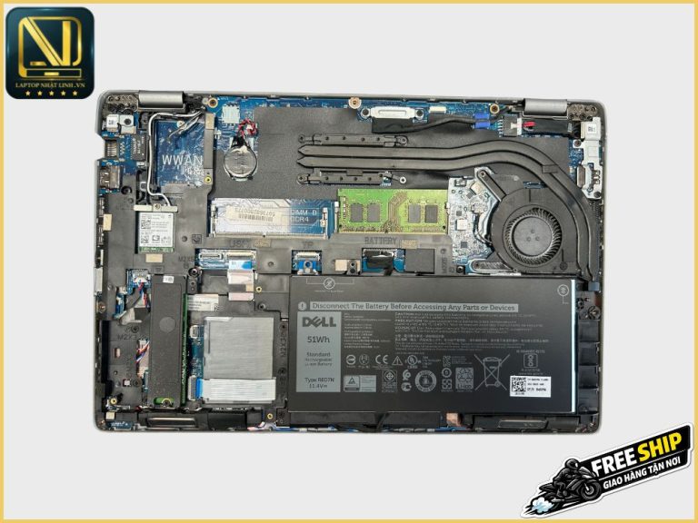 Kiểm tra 2 khe RAM và khe cắm SSD M.2 trên laptop Dell Latitude 5410 cũ