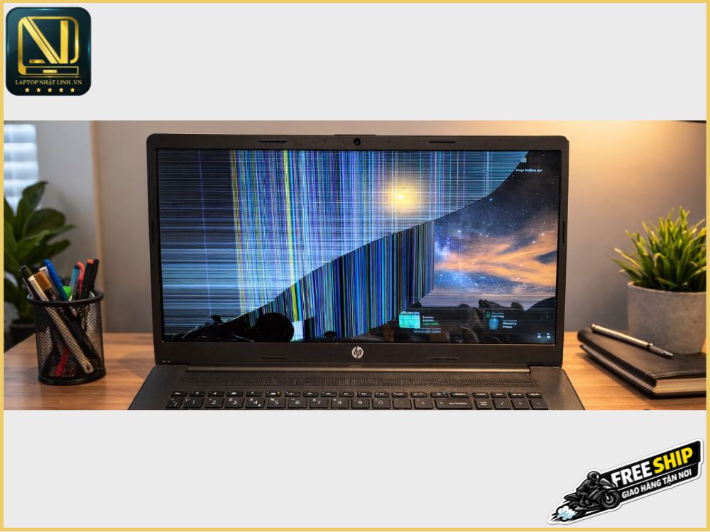 Màn hình laptop bị vỡ nát, sọc dọc chảy mực cần thay thế ngay tại HCM.